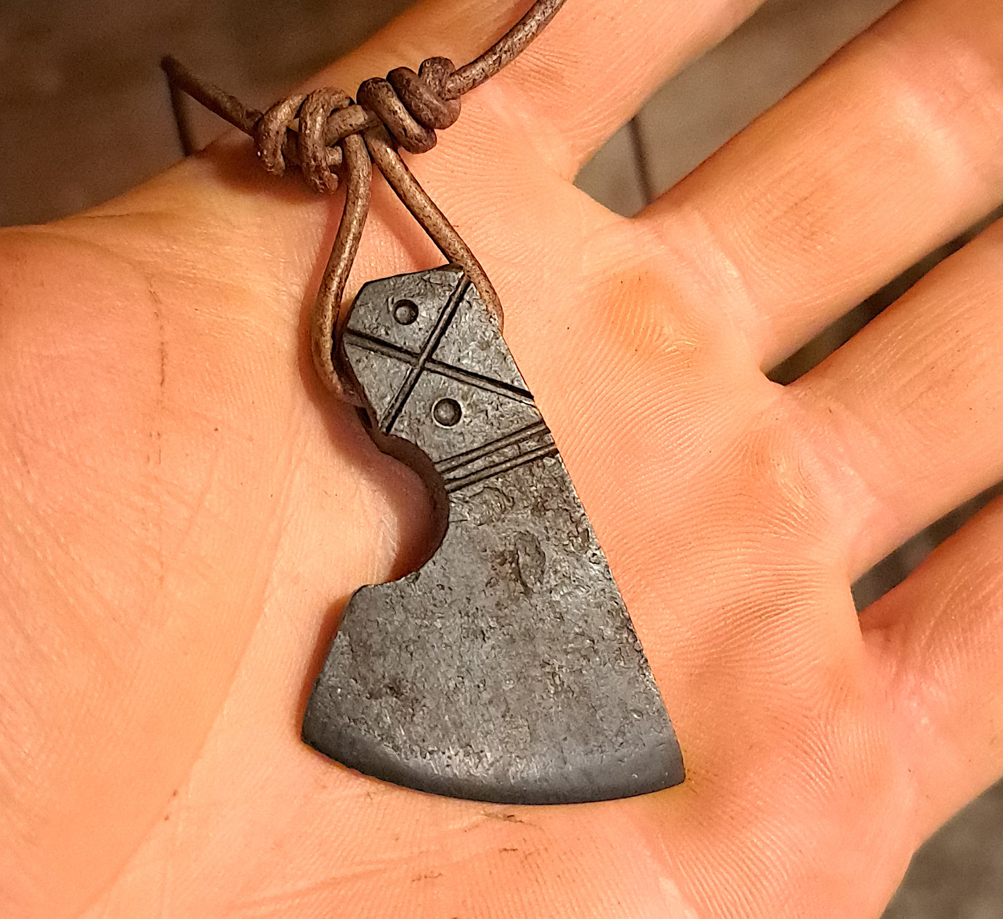 Medieval hand-forged neck, A